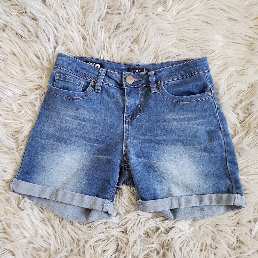 Medium Wash Denim Shorts